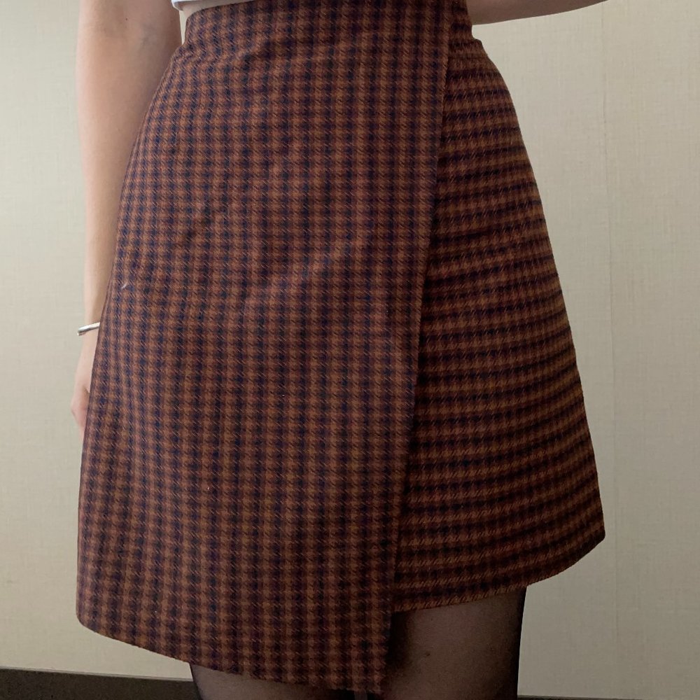 Check Tweed A-Line Skirt